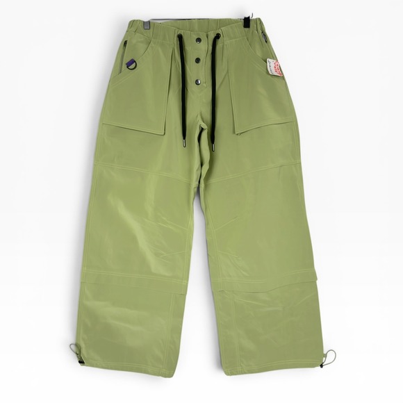 Free People Movement Pants - Free People FP Movement Paradox Pants M Green Slouchy Cargo Utility Bungee Hem